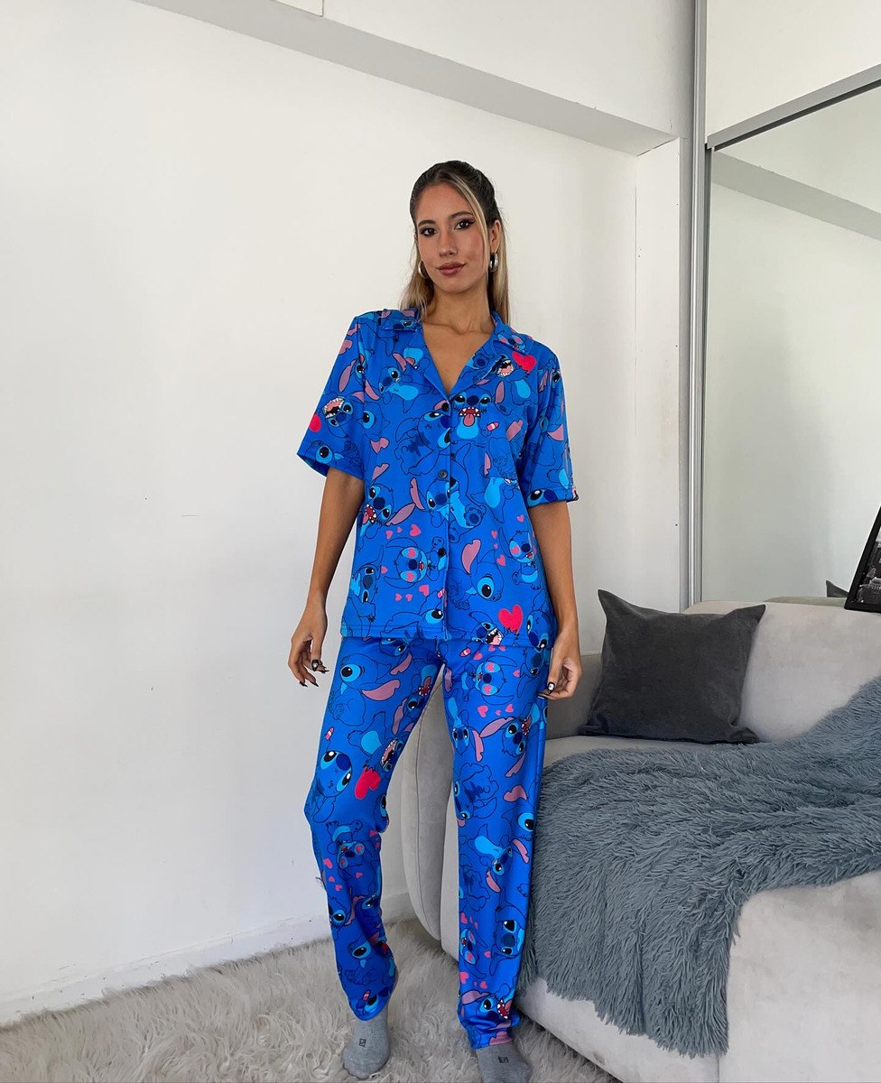 Pijama Mujer Premium Animados Camisa Super Amplios - Image 48