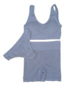 Conjunto Indonesia 3 Piezas Top Calza Short C/frunce Colales