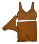Conjunto Indonesia 3 Piezas Top Calza Short C/frunce Colales