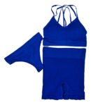 Conjunto Sports 3 Piezas Top + Colaless + Short Con Frunce