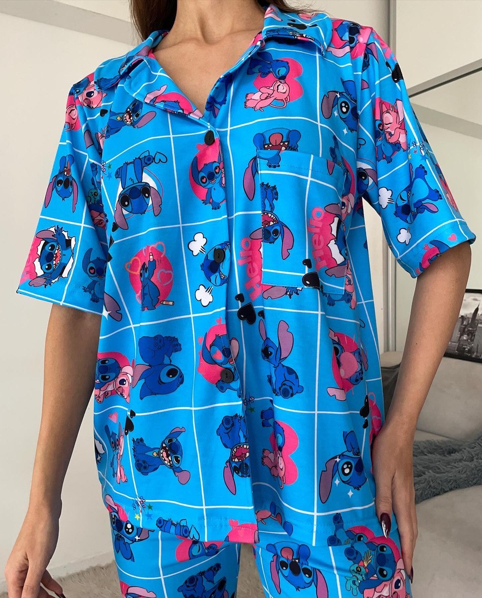 Pijama Mujer Premium Animados Camisa Super Amplios - Image 19