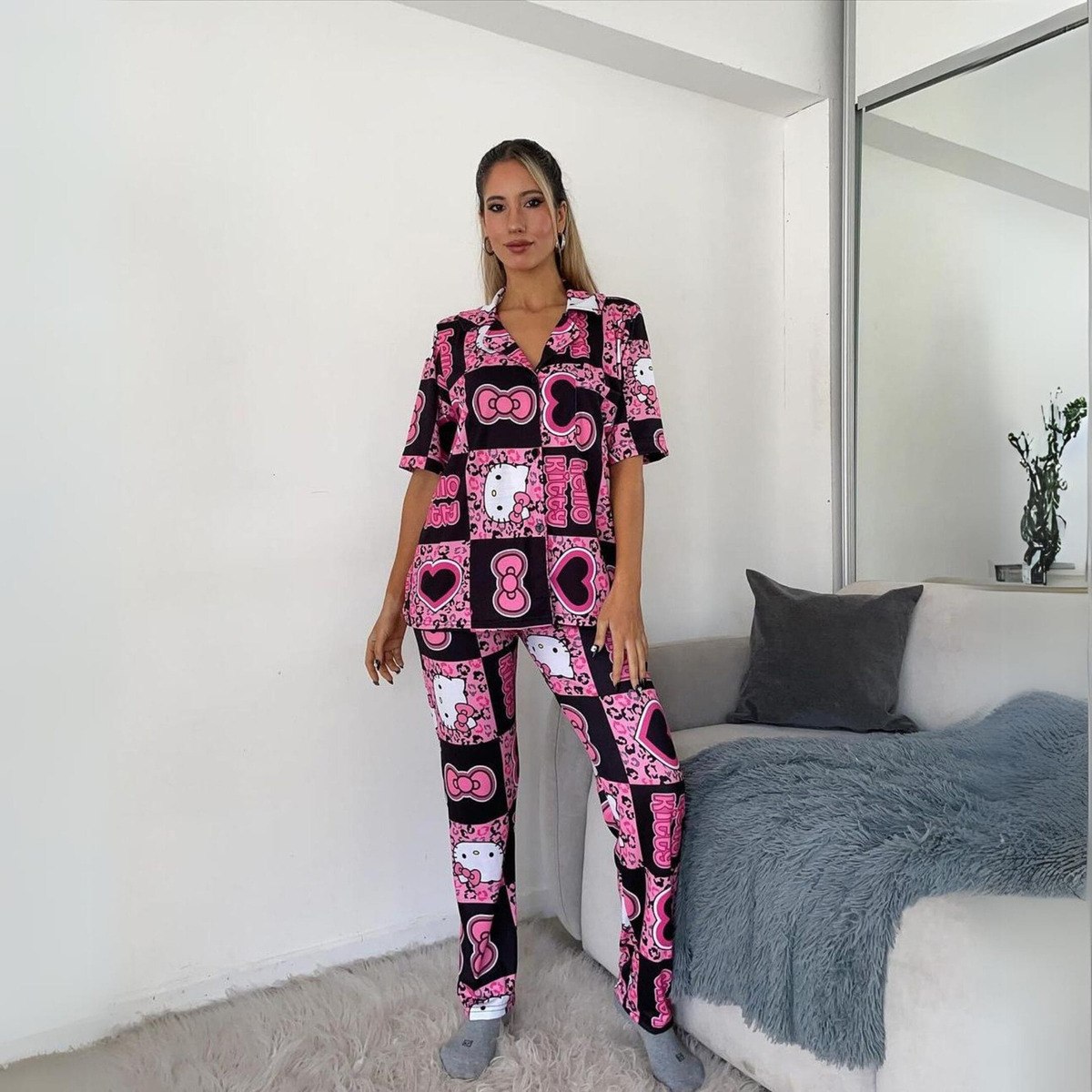 Pijama Mujer Premium Animados Camisa Super Amplios - Image 62