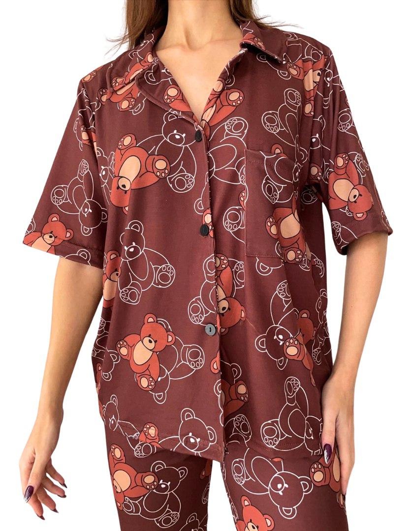 Pijama Mujer Premium Animados Camisa Super Amplios - Image 49