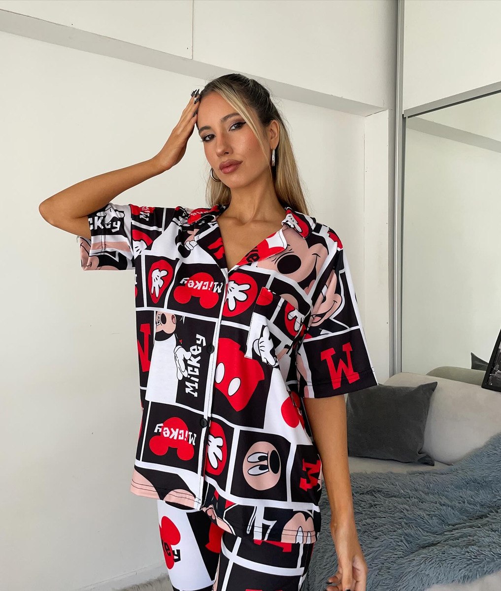 Pijama Mujer Premium Animados Camisa Super Amplios - Image 21
