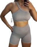 Conjunto 2 Piezas Top + Calza Push Up Premium Levanta Cola