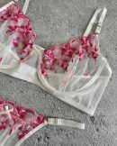 Conjunto Microtul Bordado Sexy Arco Tanga