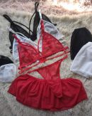 Conjunto 3 Piezas Sexy Lenceria Intima Tull Dobles Tiras