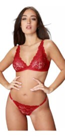 Conjunto Luanda Encaje 2 Piezas Tanga Mujer Sexy Lenceria