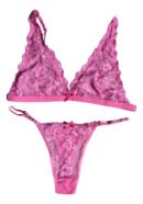 Conjunto Luanda Encaje 2 Piezas Tanga Mujer Sexy Lenceria