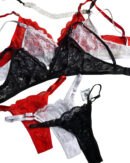 Conjunto Bralette De Encaje Con Cola Less Regulable
