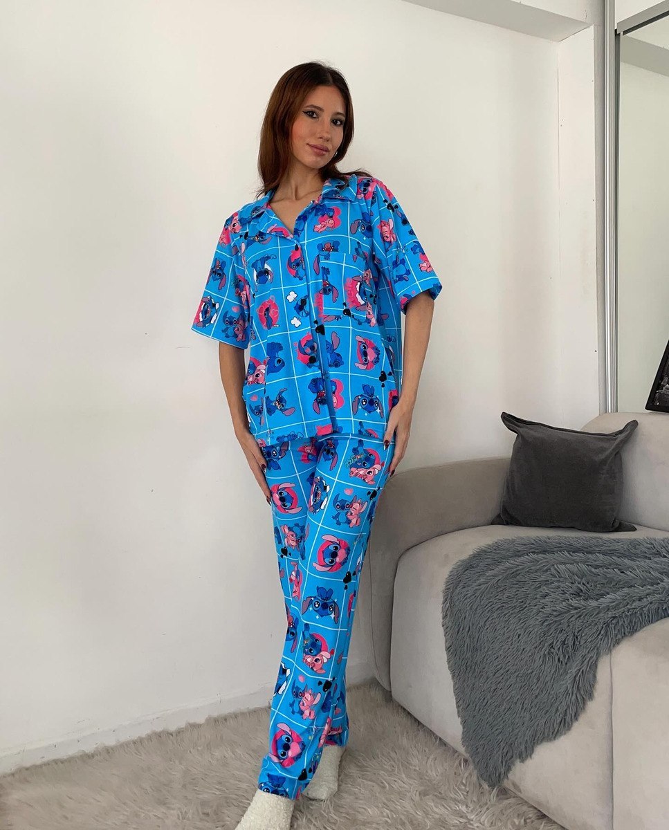 Pijama Mujer Premium Animados Camisa Super Amplios - Image 17