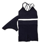 Conjunto Sports 3 Piezas Top + Colaless + Short Con Frunce