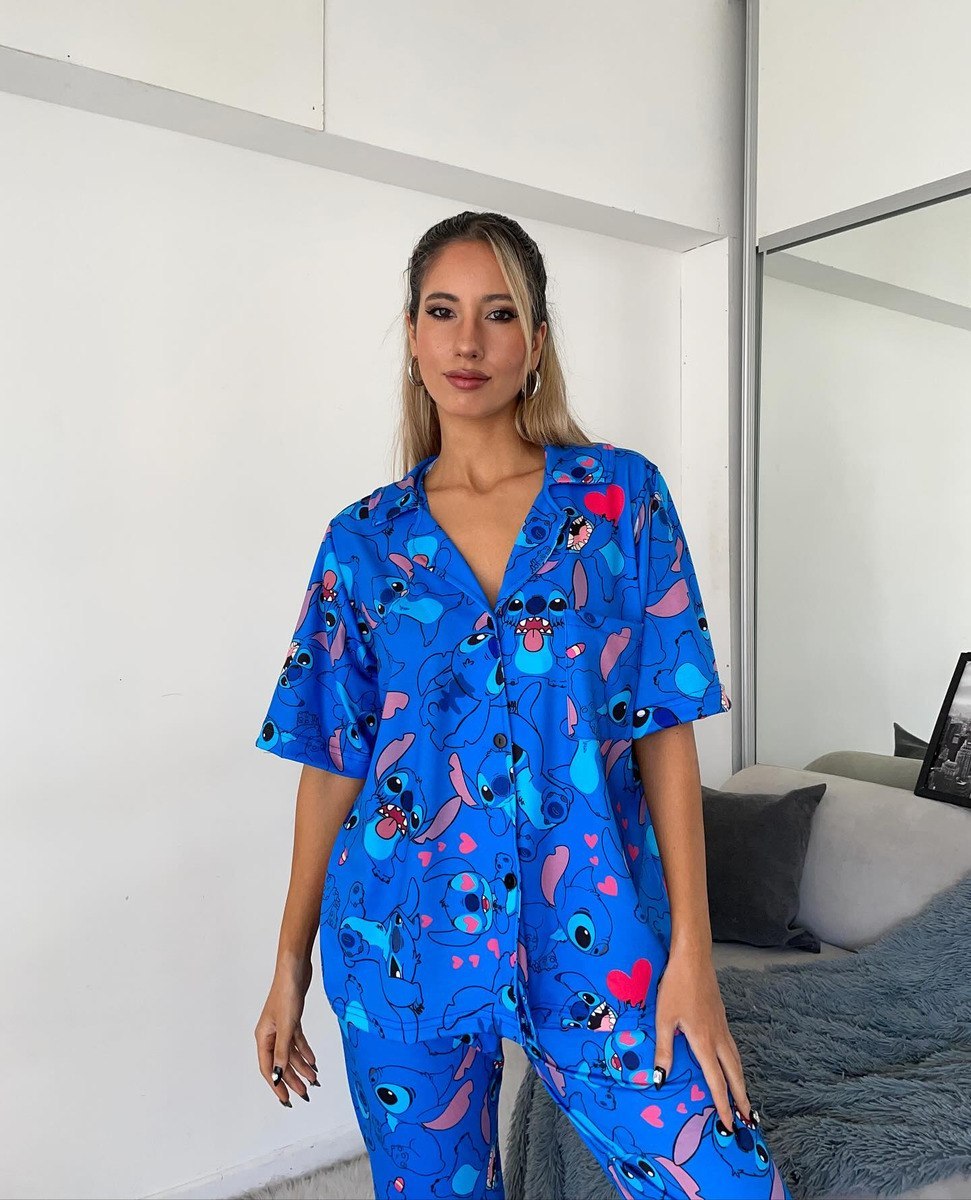 Pijama Mujer Premium Animados Camisa Super Amplios - Image 45