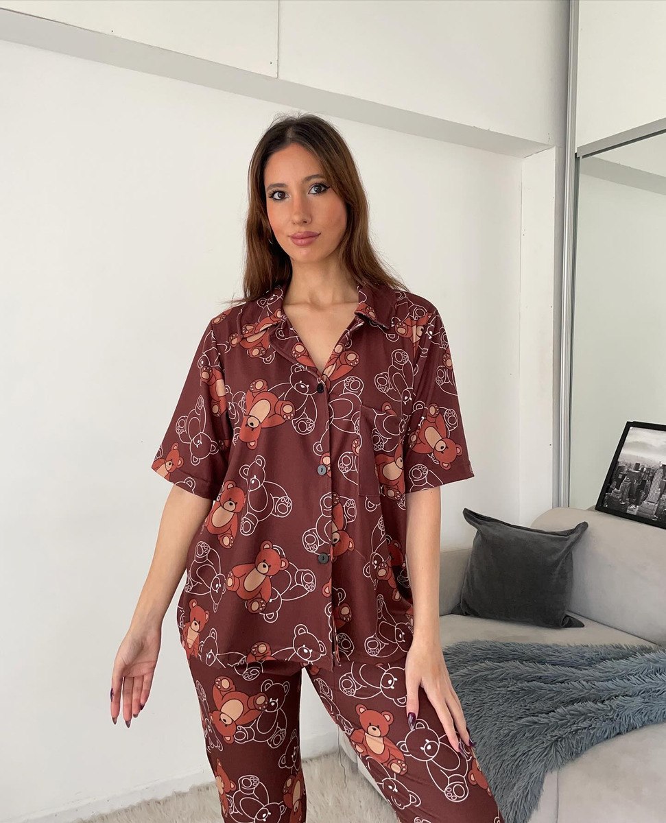 Pijama Mujer Premium Animados Camisa Super Amplios - Image 50