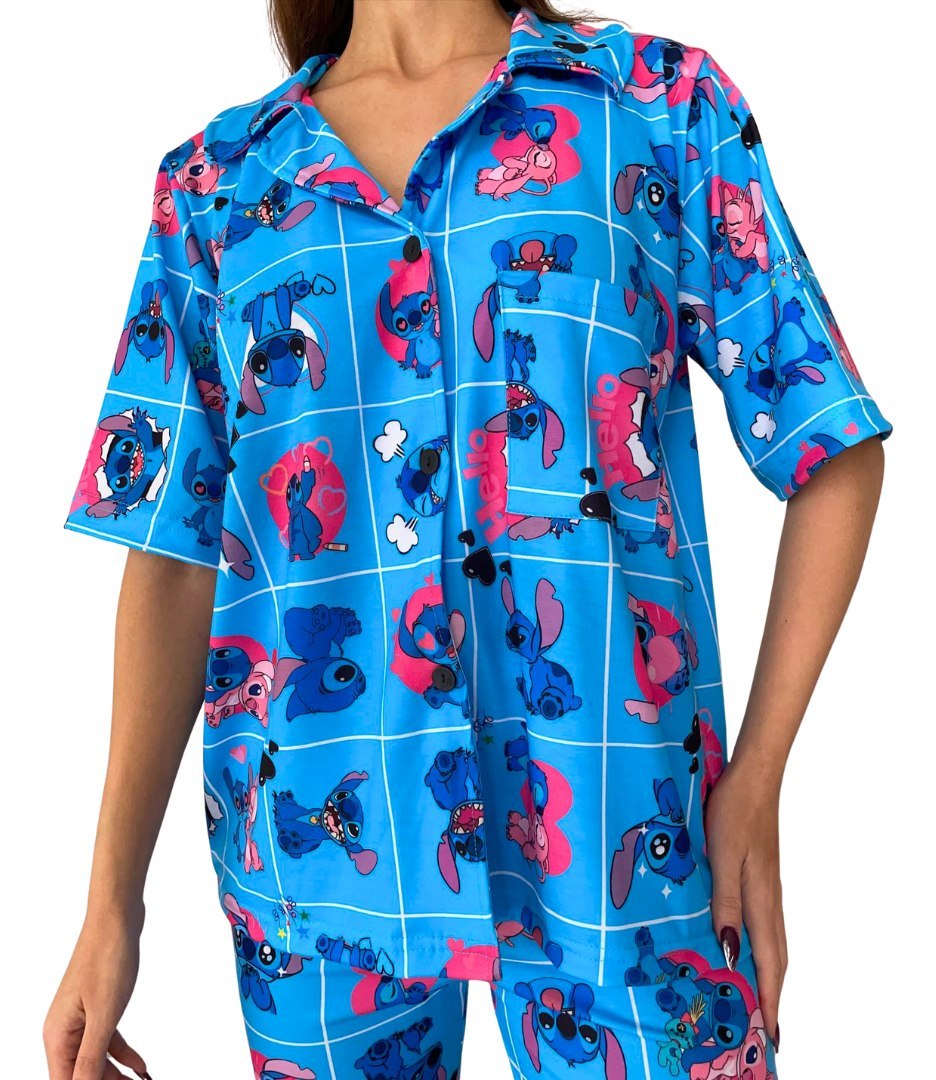 Pijama Mujer Premium Animados Camisa Super Amplios - Image 15