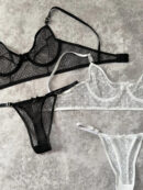 Conjunto Lencería Sexy Arco Translucido Transparente