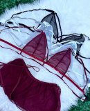 Conjunto 3 Piezas Sexy Lenceria Intima Tull Dobles Tiras