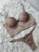Conjunto Lencería Sexy Encaje Milán - Tipo Corset Y Tanga