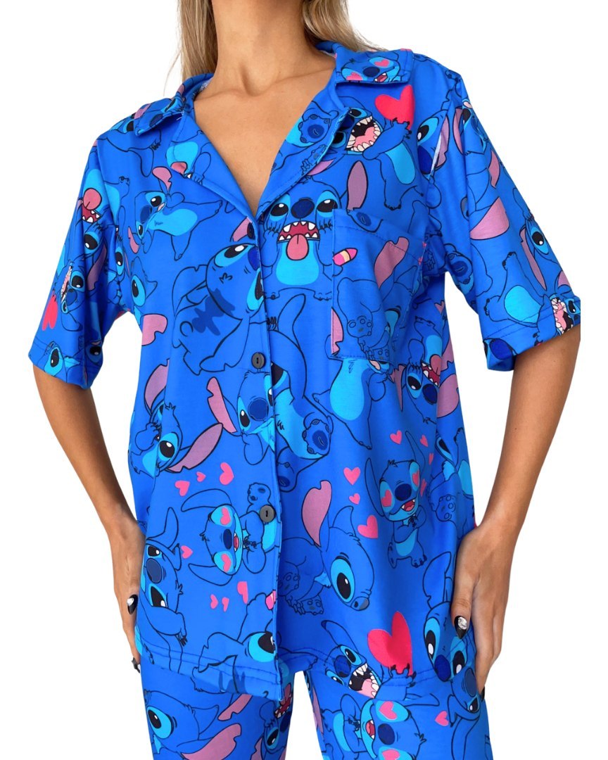 Pijama Mujer Premium Animados Camisa Super Amplios - Image 44