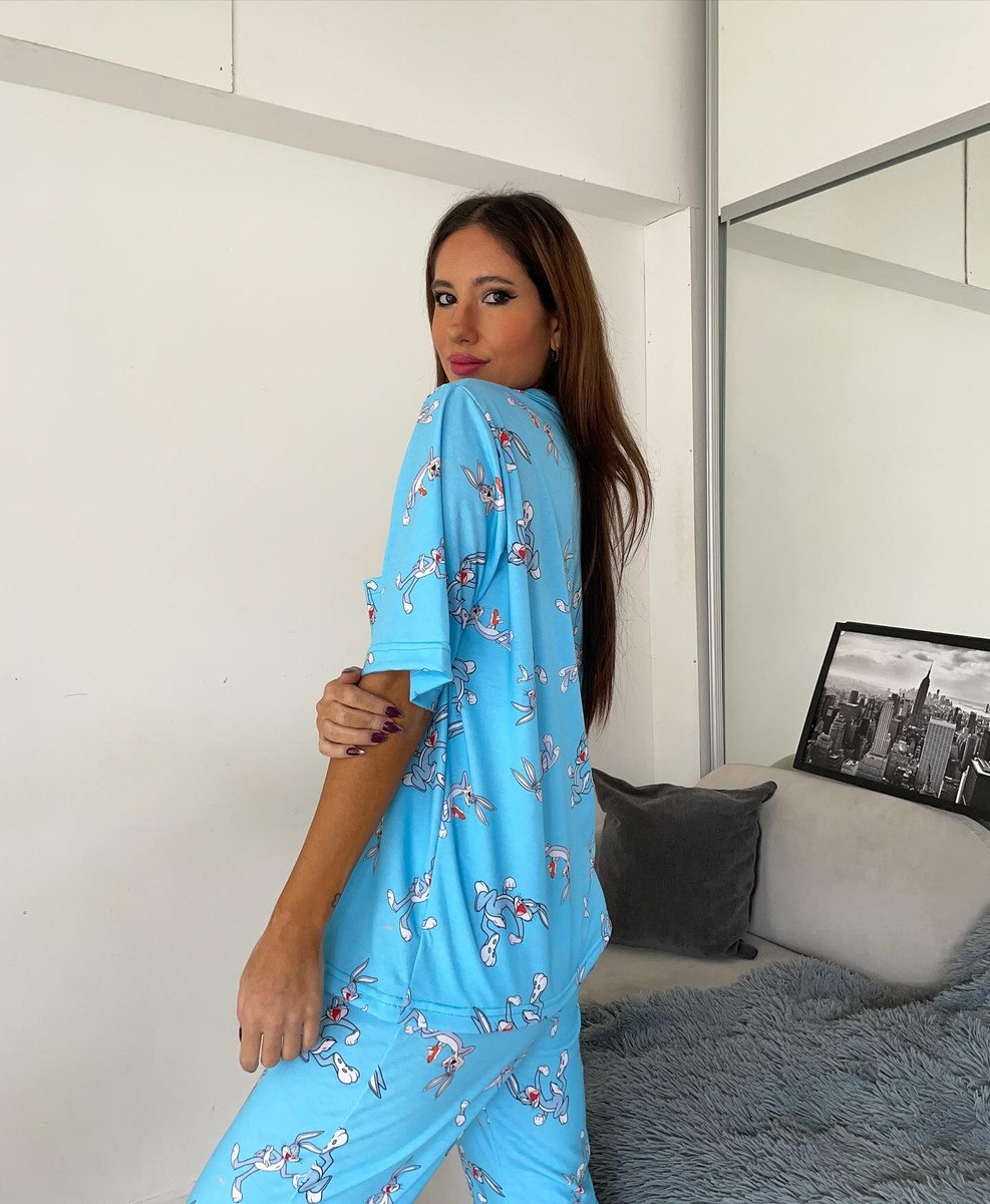 Pijama Mujer Premium Animados Camisa Super Amplios - Image 33
