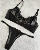 Conjunto Microtul Bordado Sexy Arco Tanga