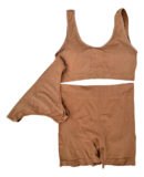 Conjunto Indonesia 3 Piezas Top Calza Short C/frunce Colales