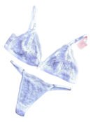 Conjunto Bralette De Encaje Con Cola Less Regulable