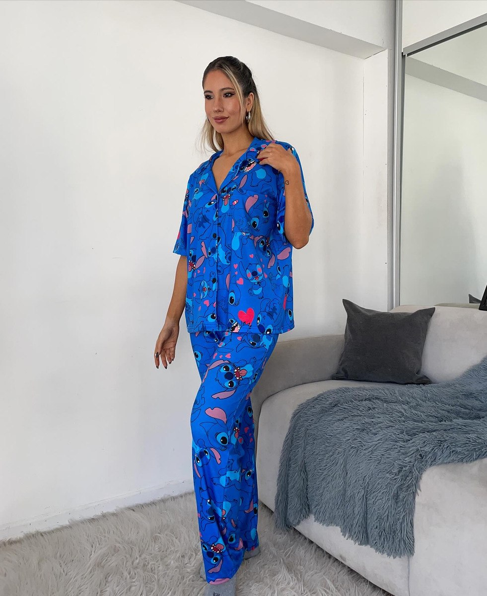 Pijama Mujer Premium Animados Camisa Super Amplios - Image 47