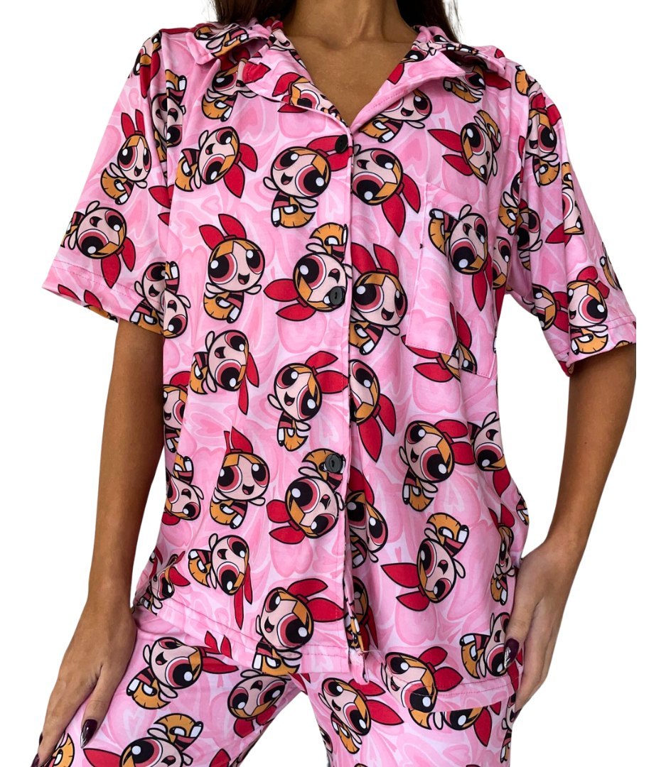 Pijama Mujer Premium Animados Camisa Super Amplios - Image 7