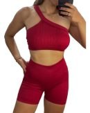 Conjunto 2 Piezas Top + Calza Push Up Premium Levanta Cola