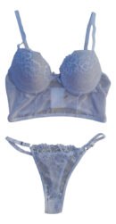 Conjunto Lencería Sexy Encaje Milán - Tipo Corset Y Tanga