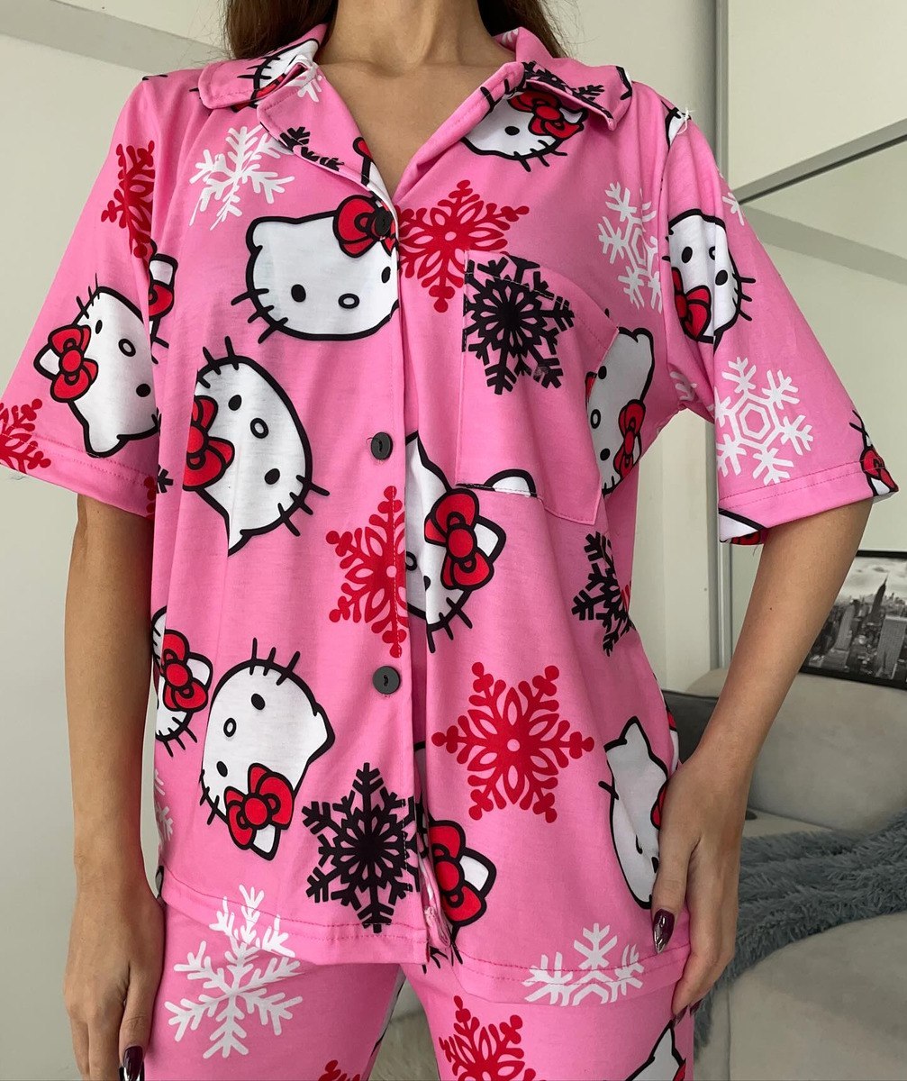 Pijama Mujer Premium Animados Camisa Super Amplios - Image 59