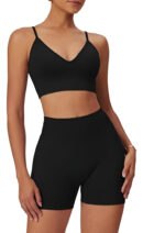 Conjunto Sports 3 Piezas Top + Colaless + Short Con Frunce