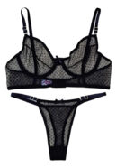 Conjunto Lencería Sexy Arco Translucido Transparente