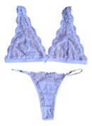 Conjunto Luanda Encaje 2 Piezas Tanga Mujer Sexy Lenceria