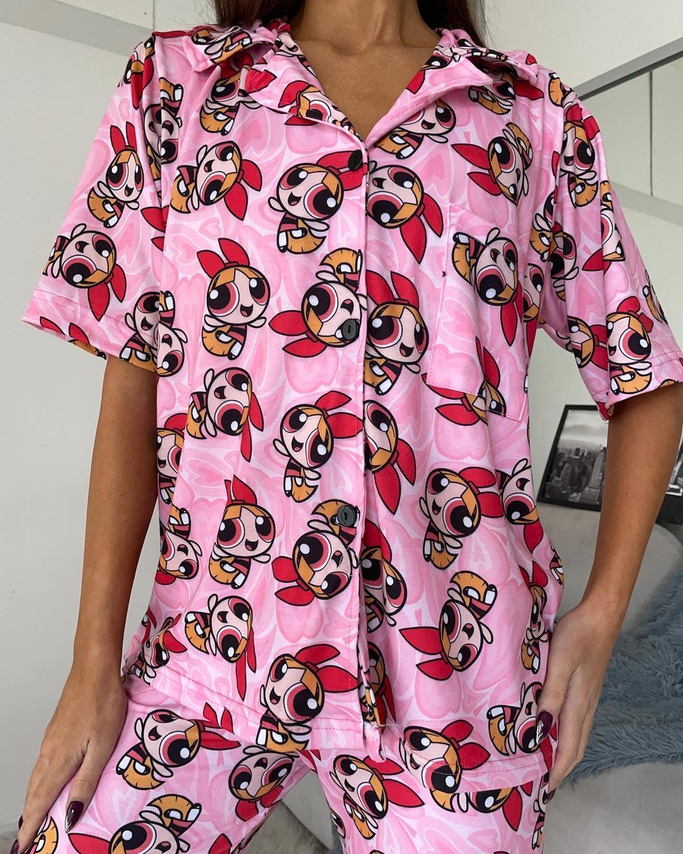 Pijama Mujer Premium Animados Camisa Super Amplios - Image 14