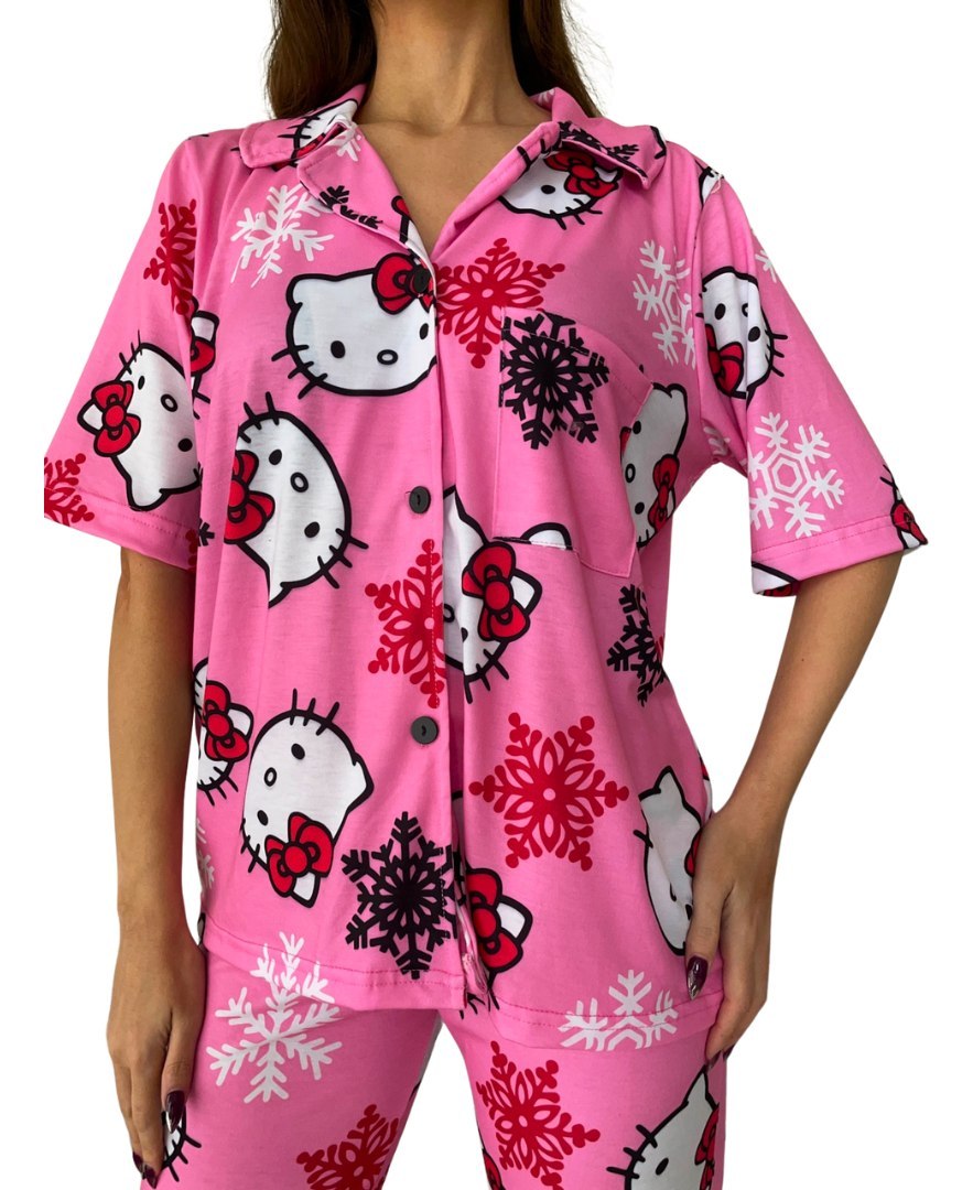 Pijama Mujer Premium Animados Camisa Super Amplios - Image 55