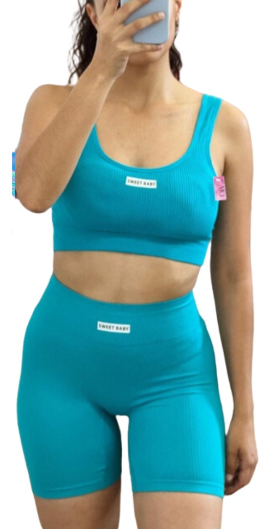 Conjunto Importado 2 Piezas Sweet Baby Top + Calza Biker