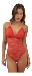 Body Encaje Sexy Cola Less Regulable Elastizado Puntilla