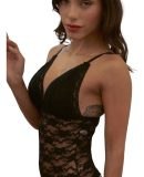 Body Encaje Sexy Cola Less Regulable Elastizado Puntilla