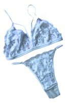Conjunto Encaje 2 Piezas Tanga Mujer Sexy Lenceria