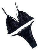 Conjunto Encaje 2 Piezas Tanga Mujer Sexy Lenceria