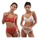 Conjunto Retro Lencería Sexy Arco Translucido Transparente