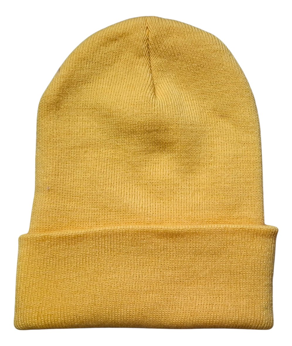 Gorros Beanie Premium De Adulto Unisex Tejido Color Dorado Oscuro Talle Unico