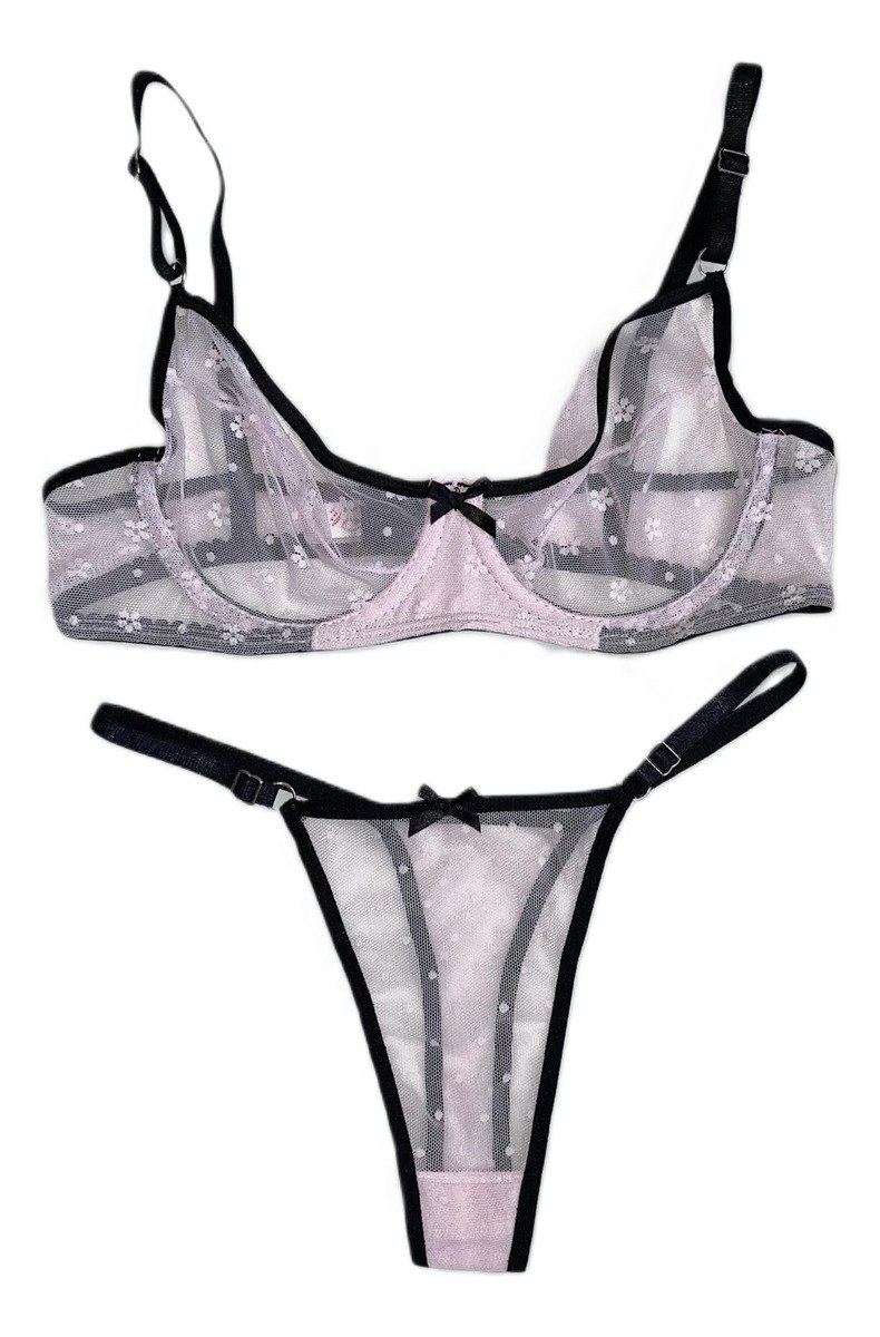 Conjunto Lencería Sexy Arco Translucido Transparente - Image 19